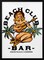 Sailor Jerry Style Pin-Up Girl Playing Guitar - Framed 24x36 Beach Club Bar Art for Home or Office